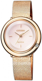 Citizen Eco Drive 180 Różowy/Stal w odcieniu złota Ø31 mm EM0643-84X