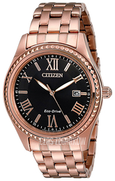 Citizen Dress Czarny/Stal w kolorze różowego złota Ø40 mm EO1143-54E