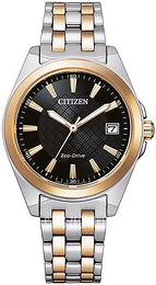 Citizen Eco Drive 180 Czarny/Stal w kolorze różowego złota Ø34 mm EO1213-85E
