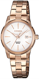 Citizen Elegance Biały/Stal w kolorze różowego złota Ø28 mm EU6073-53A