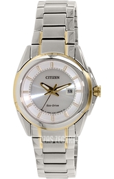 Citizen Eco Drive 180 Srebrny/Stal w odcieniu złota Ø31 mm EW1515-51A