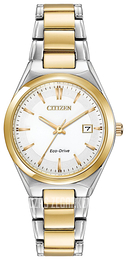 Citizen Dress Biały/Stal w odcieniu złota Ø28 mm EW1974-54A