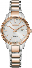 Citizen Biały/Stal w kolorze różowego złota Ø29.2 mm EW2596-89A