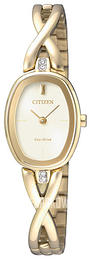 Citizen Elegance Beżowy/Stal w odcieniu złota Ø18 mm EX1412-82P