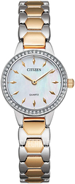 Citizen Dress Biały/Stal w kolorze różowego złota Ø24 mm EZ7016-50D