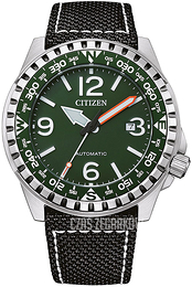 Citizen Mechanical Field Zielony/Skóra Ø46 mm NJ2198-16X