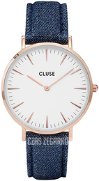 Cluse La Boheme Biały/Skóra Ø38 mm CL18025