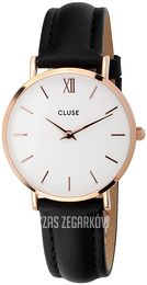 Cluse Minuit Biały/Skóra Ø33 mm CL30003