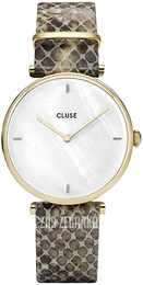 Cluse Triomphe Biały/Skóra Ø33 mm CL61008