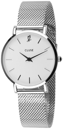 Cluse Minuit Biały/Stal Ø33 mm CLG011