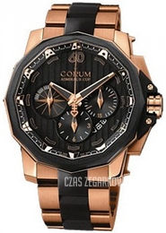Corum Admirals Cup Challaenger 48 Czarny/18 karatowe różowe złoto Ø48 mm 753.935.91-V791 AN12