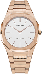 D1 Milano Ultra Thin Biały/Stal w kolorze różowego złota Ø38 mm UTBL02