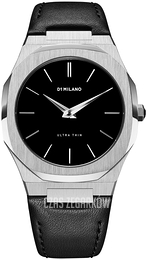 D1 Milano Ultra Thin Czarny/Skóra Ø40 mm UTLJ01