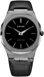 D1 Milano Ultra Thin Czarny/Skóra Ø40 mm UTLJ02