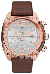 Diesel Chronograph Srebrny/Skóra Ø49 mm DZ4325