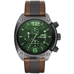 Diesel Chronograph Zielony/Skóra Ø49 mm DZ4414