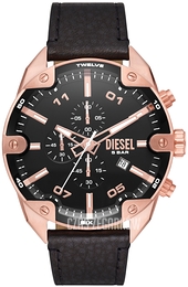 Diesel Spiked Czarny/Skóra Ø49 mm DZ4607