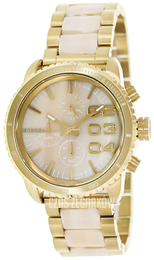 Diesel Franchise Beżowy/Stal w odcieniu złota Ø42 mm DZ5387