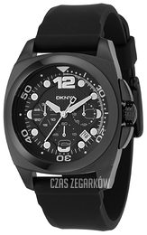 DKNY Chronograph Czarny/Guma Ø46 mm NY1445