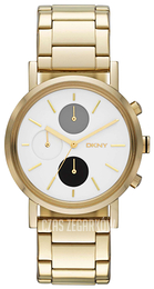 DKNY Biały/Stal w odcieniu złota Ø38 mm NY2147