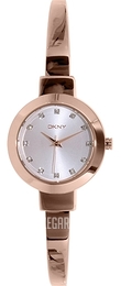 DKNY Dress Srebrny/Stal w kolorze różowego złota Ø28 mm NY2411