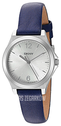 DKNY Dress Srebrny/Skóra Ø30 mm NY2480