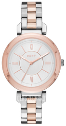 DKNY Dress Srebrny/Stal w kolorze różowego złota Ø34 mm NY2585