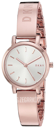 DKNY Dress Biały/Stal w kolorze różowego złota Ø24 mm NY2618