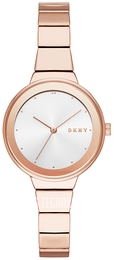 DKNY Astoria Biały/Stal w kolorze różowego złota Ø32 mm NY2695