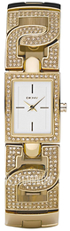 DKNY Crystal Biały/Stal w odcieniu złota NY4935