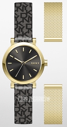 DKNY Soho Czarny/Pozlacana Ø28 mm NY6616SET