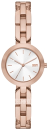 DKNY City Link Biały/Stal w kolorze różowego złota Ø26 mm NY6628