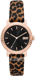 DKNY Soho D Czarny/Skóra Ø34 mm NY6637