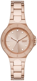 DKNY Chambers Różowe złoto/Stal w kolorze różowego złota Ø34 mm NY6642
