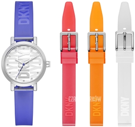 DKNY SOHO Biały/Guma Ø28 mm NY6661SET
