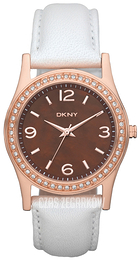 DKNY Glitz Brązowy/Skóra Ø34 mm NY8480