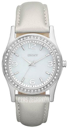 DKNY Glitz Biały/Skóra Ø25 mm NY8483