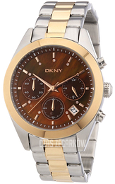 DKNY Chronograph Brązowy/Stal w odcieniu złota Ø38 mm NY8515