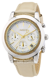DKNY Chronograph Srebrny/Skóra Ø41 mm NY8584