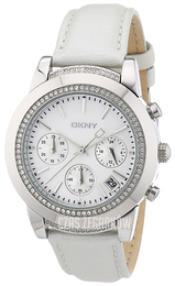 DKNY Chronograph Srebrny/Skóra Ø38 mm NY8585