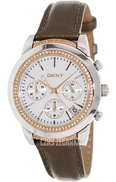 DKNY Biały/Skóra Ø38 mm NY8586