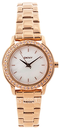 DKNY Crystal Biały/Stal w kolorze różowego złota Ø30 mm NY8598