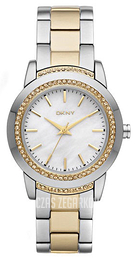 DKNY Glitz Biały/Stal w odcieniu złota Ø35 mm NY8674
