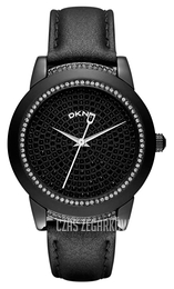 DKNY Crystal Czarny/Skóra Ø38 mm NY8689