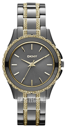 DKNY Brooklyn Szary/Stal w odcieniu złota Ø32 mm NY8700