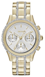 DKNY Chronograph Srebrny/Stal w odcieniu złota Ø38 mm NY8707