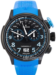 Edox Chronorally Czarny/Guma Ø48 mm 38001-TINNBU3-NIBU3
