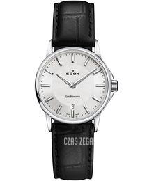 Edox Les Bemonts Srebrny/Skóra Ø28 mm 57001-3-AIN