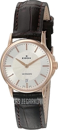 Edox Les Bemonts Srebrny/Skóra Ø28 mm 57001-37R-AIR