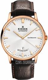 Edox Les Bemonts Zloty/Skóra Ø42 mm 83015-37R-BIR